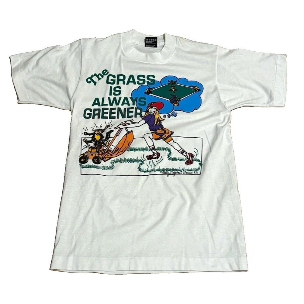 Vintage 90s Sally Softball Series T Shirt Small Best Fruit of Loom Single Stitch